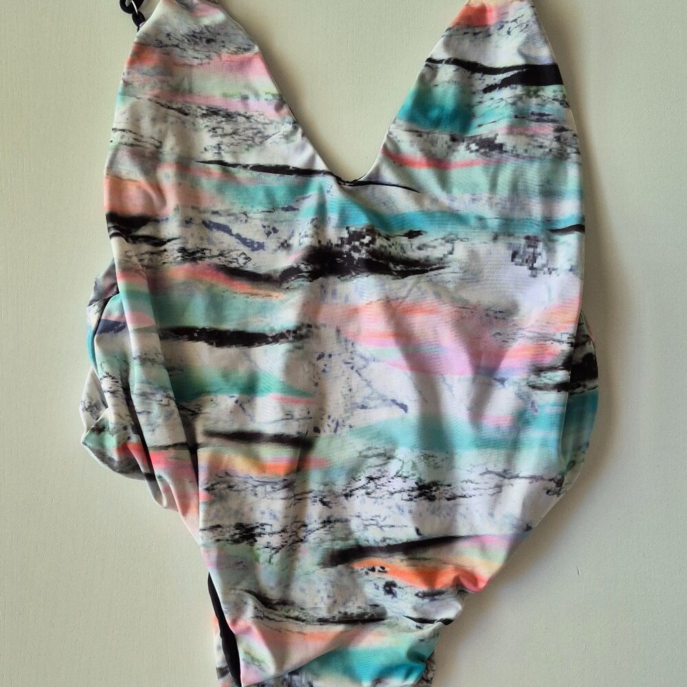 High Cut Multi-Color One Piece Bathing Suit